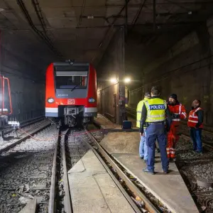 Entgleiste S-Bahn
