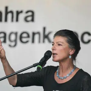 Wahlkampf BSW mit der Vorsitzenden Sahra Wagenknecht