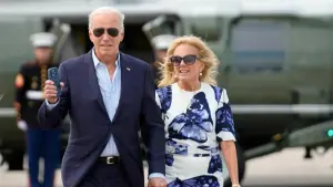 Ehepaar Biden in East Hampton