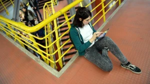 Studentin an der Universität in Konstanz