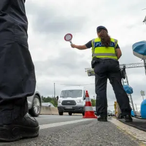 Grenzkontrollen Bundespolizei an A8