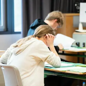 Schüler bei einer Prüfung