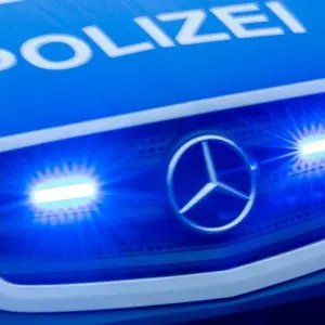 Polizeieinsatz mit Blaulicht