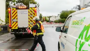 Gasleitung bei Bauarbeiten beschädigt