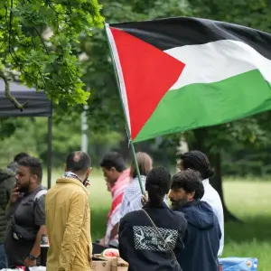 Propalästinensisches Camp an Goethe-Uni