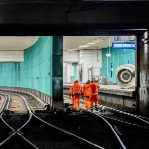 Baustelle im Nord-Süd-Tunnel der Berliner S-Bahn endet