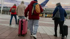 Osterreiseverkehr am Flughafen München