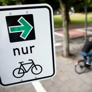 Kaum Grünpfeile für Radfahrer in Brandenburg