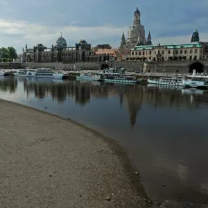 Niedrigwasser der Elbe