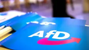 Fahne mit AfD-Logo