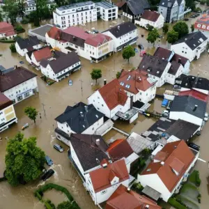 Hochwasser in Bayern - Babenhausen