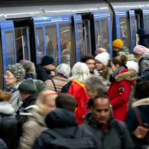 Gedränge in der Münchner U-Bahn