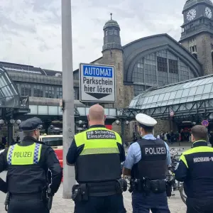 Polizei am Hamburger Hauptbahnhof