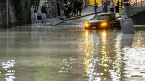Überschwemmung in der Schweiz