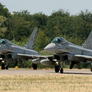 Eurofighter auf dem Flughafen Rostock-Laage