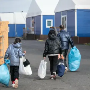 Flüchtlinge in der Erstaufnahmeeinrichtung in Gießen