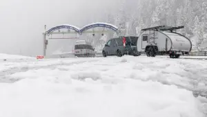 Schneefall in Österreich