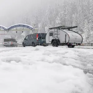 Schneefall in Österreich