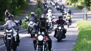 Motorrad-Sternfahrt gegen Gewalt in Ratingen