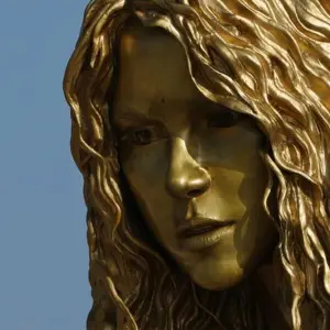 Riesige Shakira-Skulptur enthüllt