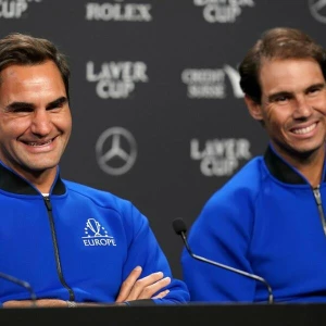 Roger Federer und Rafael Nadal