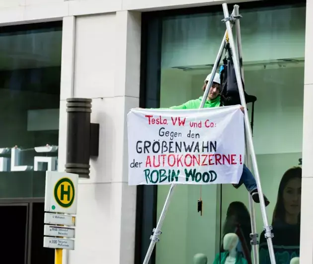 Protest gegen Tesla-Erweiterung - Berlin