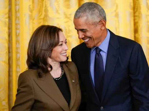 Kamala Harris und Barack Obama