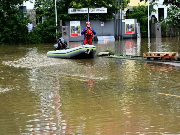 Hochwasser in Bayern - Allershausen
